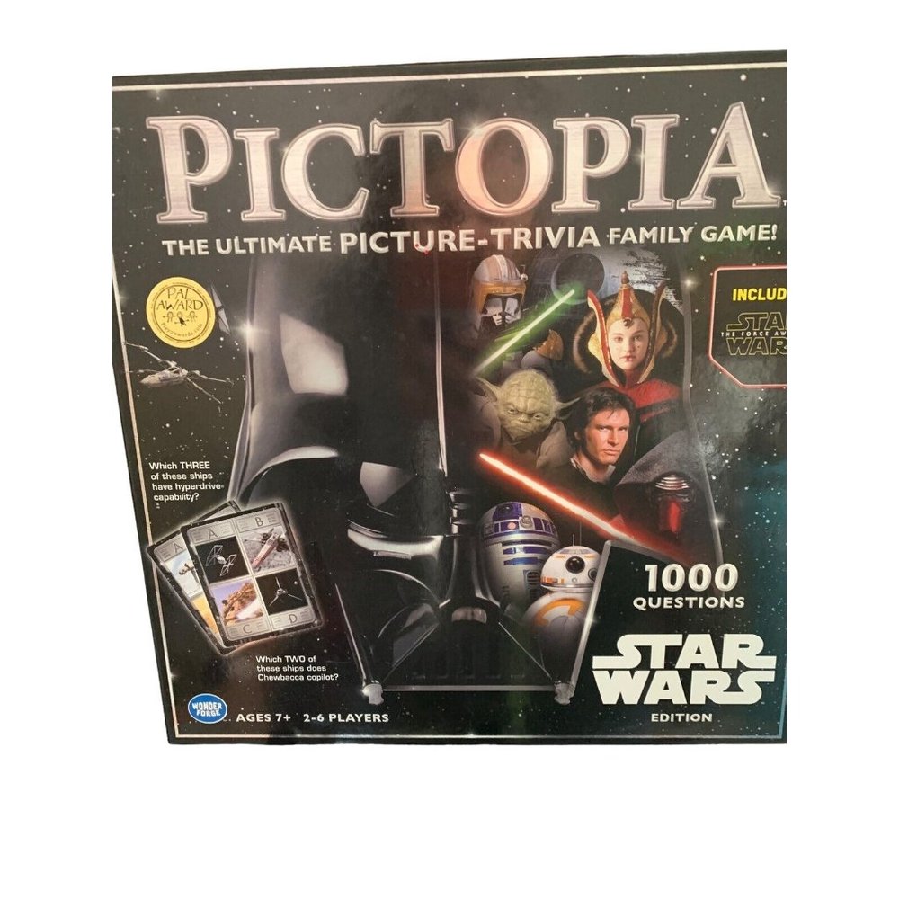 Star Wars Pictopia Edition Game 1000 Questions Picture Trivia Family Game 100%